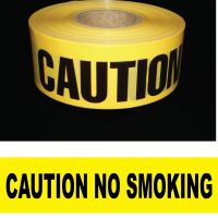 Caution No Smoking Barricade Tape