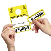 Paper Parking Permit Hang Tags - Available In Different Colors