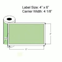 4"x6" Fl. Green Thermal Transfer Labels on Roll