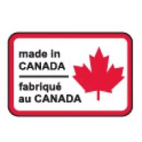 "MADE IN CANADA" Flag Rectangle Label