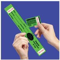Bag Identification Tags with Transfer Tape - Green