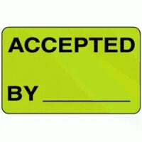 "ACCEPTED BY" Label    