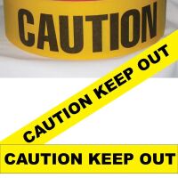 Caution Keep Out Tape, Fl. Yellow