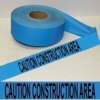Caution Construction Area Tape, Fl.Blue 