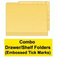 Combination Drawer/Shelf Folders, 11 pt.