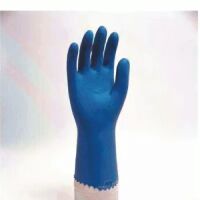 Flocked Lined Chlorinated Latex Glove