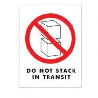 "DO NOT STACK IN TRANSIT" Label  