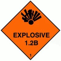 "EXPLOSIVE 1.2B" - D.O.T. Label  