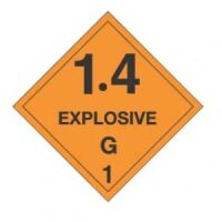 "EXPLOSIVE 1.4 G" - D.O.T. Label 