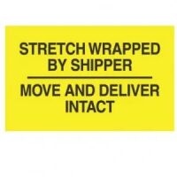"STRETCH WRAPPED BY SHIPPER MOVE" Label 