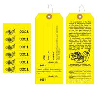 Bag Identification Tags, Manifold Construction with 6 Labels