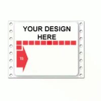 Checkered Red Colored Border Arrow Label (CLML-2)