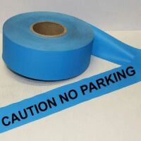 Caution No Parking Tape, Fl. Blue 