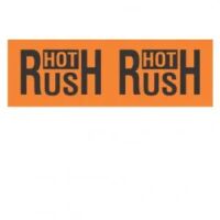 "HOT RUSH" Fluorescent Orange Label 