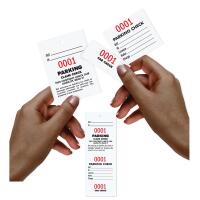 3 Part Parking & Claim Check Tags, White, 6 3/4\