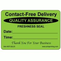 Fluorescent Contact-Free Delivery Labels