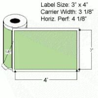 3" x 4" Thermal Transfer Labels on Rolls, Perf   