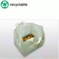 White Opaque Take Out Bag with Loop Handles