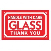 "HANDLE WITH CARE GLASS THANK YOU" Label 