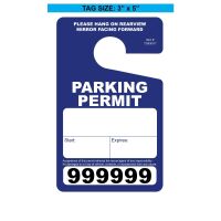 Plastic Parking Permits - Consecutively Numbered