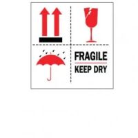 "FRAGILE KEEP DRY" Label 