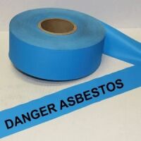 Danger Asbestos Tape, Fl. Blue 