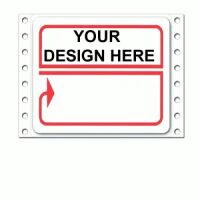 Thin Red Colored Border Arrow Label (CLML-3)