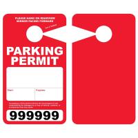 Large Thick Plastic Parking Permits with UV Varnish - Numbered