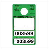 Paper Parking Permit Hang Tags - Available In Different Colors
