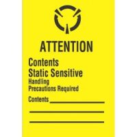 "ATTENTION Contents Static Sensitive" Label