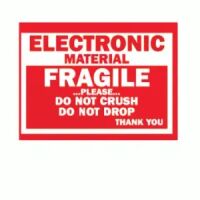 "Electronic Material Fragile" Label 