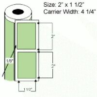 2" x 1.5" Thermal Transfer Labels on Rolls, Perf 