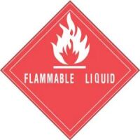 "FLAMMABLE LIQUID" - D.O.T. Label 