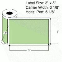 3" x 5" Thermal Transfer Labels on Rolls, Perf    