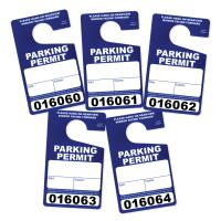 Plastic Parking Permits - Consecutively Numbered