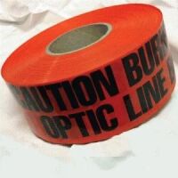 Caution Buried Fiber Optic Line Below - Orange 