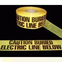 Caution Buried Electric Line Below - Yellow  