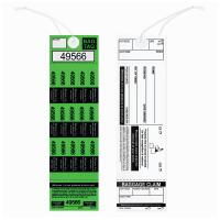 Green Colored Bag Claim Tag - 15 up Label & Tag Combo