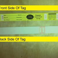 Bag Identification Tags with Transfer Tape