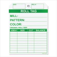 Carpet Roll Tag - Green on 10 pt Tag