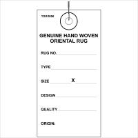 Genuine Hand Woven Oriental Rug Tags