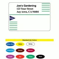 Fanfold Mailing Label, Green/Blue Border Design