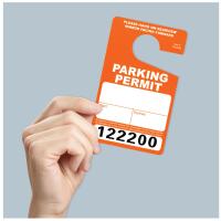 Plastic Parking Permits - Consecutively Numbered