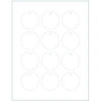 12 up, 2" Diam Circles with Hole on 8 1/2" x 11" Sheet