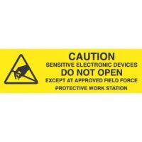 "CAUTION SENSITIVE ELECTRONIC DEVICES" Label 