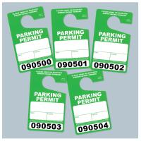 Plastic Parking Permits - Consecutively Numbered