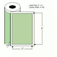 4"x2" Orange Thermal Transfer Labels on Roll,Perf