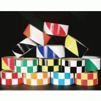 Hazard Warning Tape with Stripes, Orange/White 