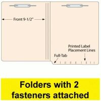 Full Tab File Folders with Fasteners