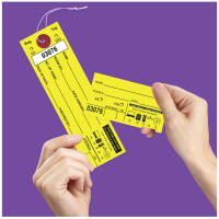 Yellow Bag Identification Tags, Manifold Construction with 12 Labels